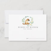 ブッシュベビープラティプスベビーシャワーアドバイスカード 招待状 (正面)