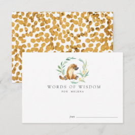 ブッシュベビープラティプスベビーシャワーアドバイスカード 招待状