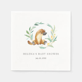 ブッシュベビープラティプスベビーシャワーナプキンス スタンダードカクテルナプキン