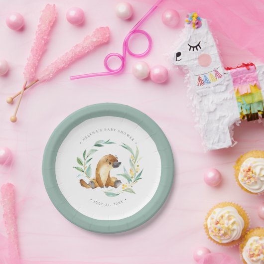 ブッシュベビープラティプスベビーシャワー紙プレート ペーパープレート (パーティー)