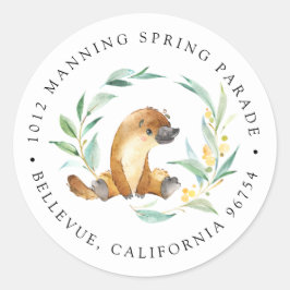 ブッシュベビープラティプス差出人住所 ラウンドシール