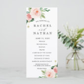 ブッシュホワイトブルーム フラワーの結婚式プログラム プログラム (スタンド正面)