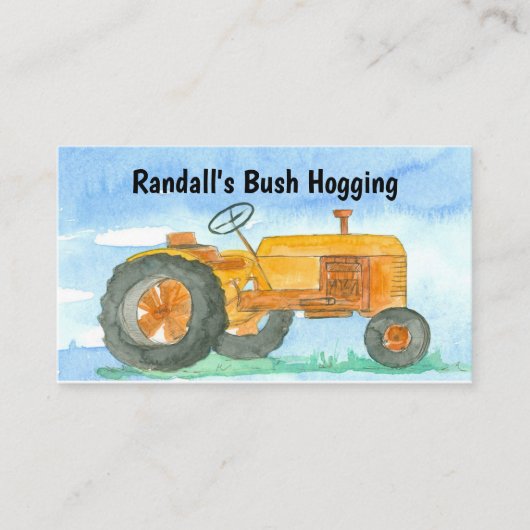 ブッシュホーギングオレンジトラクタファーム機器 名刺 (正面)