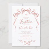 ブッシュボウの女の子の洗礼 招待状 (正面)