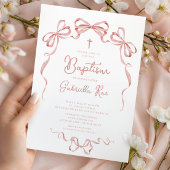 ブッシュボウの女の子の洗礼 招待状