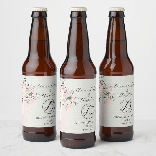 ブッシュボウローズ藤ブーケ ビールラベル (ボトル)