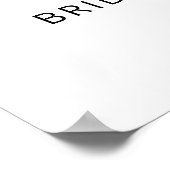 ブッシュローズのウェディングシャワーのお出迎え看板 ポスター (角)