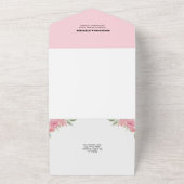 ブッシュローズのウェディング オールインワン招待状 (外側)