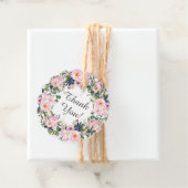 ブッシュローズ＆ピオニー ウェディングシャワーフェルトギフトタグ フェイバータグ (インサイチュ)