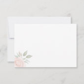 ブッシュローズ ミニマル ウェディング レスポンス カード (裏面)