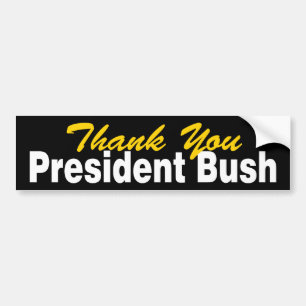 ブッシュ大統領バンパーステッカーありがとう バンパーステッカー