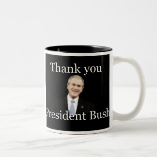 ブッシュ大統領マグありがとう ツートーンマグカップ