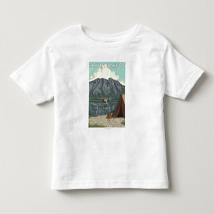 ブッシュ平らなFishingSouthダコタ トドラーTシャツ