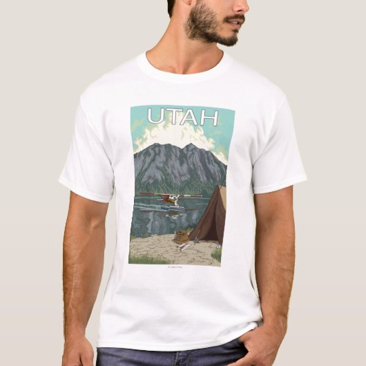 ブッシュ平らなFishingUtah Tシャツ (正面)