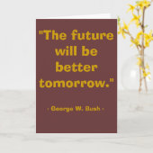 ブッシュ引用文 カード (黄色い花)