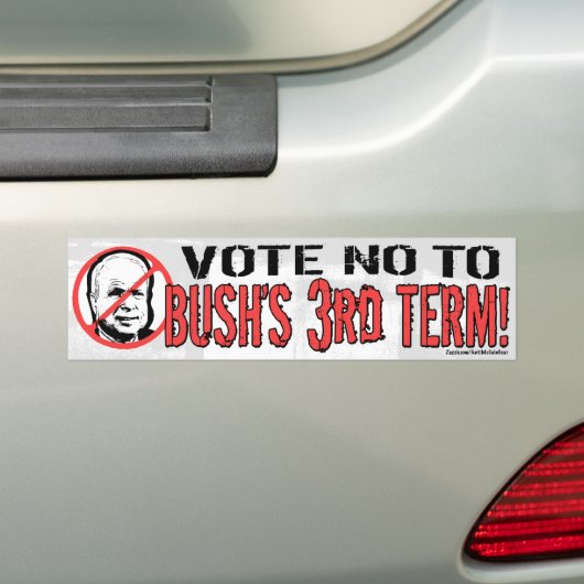 ブッシュ無しの第3言葉 バンパーステッカー (車上)