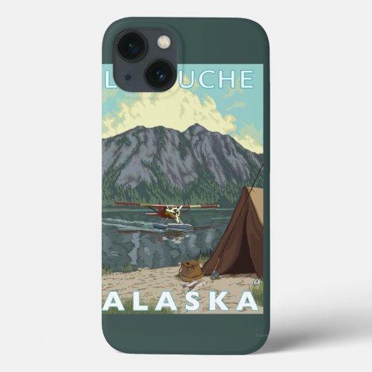 ブッシュ飛行機と魚釣り – アラスカ,ラトウシュ Case-Mate iPhoneケース (裏面)