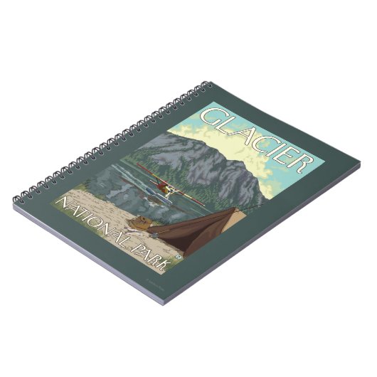 ブッシュ飛行機と魚釣り – 氷河の国立公園、MT ノートブック (左側)