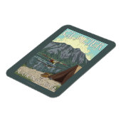 ブッシュ飛行機と魚釣り – 氷河の国立公園、MT マグネット (左側)