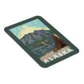 ブッシュ飛行機&魚釣り – アラスカ,バルデス マグネット (右側)