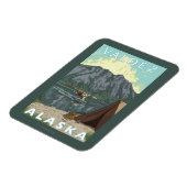 ブッシュ飛行機&魚釣り – アラスカ,バルデス マグネット (左側)