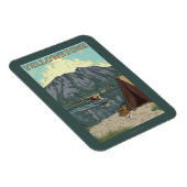 ブッシュ飛行機&魚釣り-イエローストーンナショナル マグネット (右側)