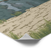 ブッシュ飛行機&魚釣り – ワイオミング ポスター (角)