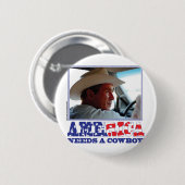 ブッシュ・アメリカ 缶バッジ (正面&裏面)