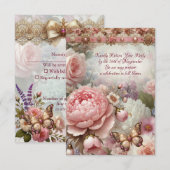 ブッシュ・アンド・ブルーム ヴィンテージ フラワーズ RSVP カード (正面/裏面)