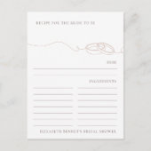 ブッシュ ウェディング リング ブライダル シャワー レシピ リクエスト ポストカード (正面)
