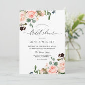 ブッシュ ウォーターカラー フラワーズ ウェディング ブライズ シャワー 招待状 (スタンド正面)