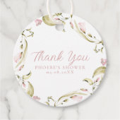 ブッシュ ウォーターカラー フラワーブライダルシャワー フェイバータグ (正面)