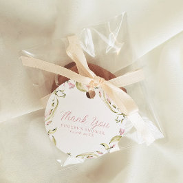 ブッシュ ウォーターカラー フラワーブライダルシャワー フェイバータグ