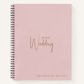 ブッシュ カスタム ウェディング To Do リスト チェックリスト ノートブック (正面)