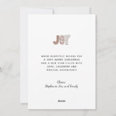 ブッシュ グリッター ローズゴールド ホリデー カード (裏面)