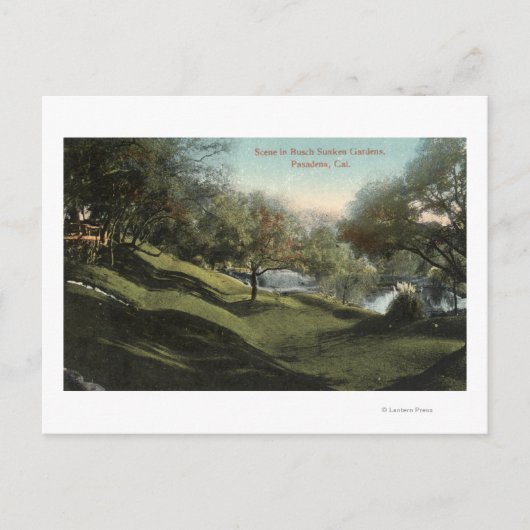 ブッシュ・サンケン・ガーデンズのシーン ポストカード (正面)