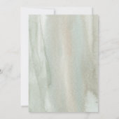 ブッシュ＆セージ ウォーターカラー ゴールド ジオメトリック ウェディング 招待状 (裏面)