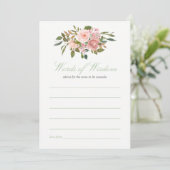ブッシュ+セージ ベビーシャワーのママへのアドバイス 招待状 (スタンド正面)