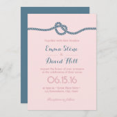 ブッシュ&ダスティーブルーが結ばれるウェディング 招待状 (正面/裏面)