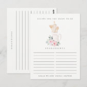 ブッシュ ツール フラワーレシピ リクエスト ブライズシャワー ポストカード (正面/裏面)