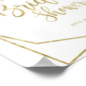 ブッシュ バーガンディ フローラル ブライダル シャワー ウェルカム ポスター (角)