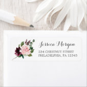 ブッシュ バーガンディ 返送先ラベル ラベル (インサイチュ)