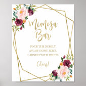 ブッシュ バージニア フラワージオメトリック ミモザ バー サイン (正面)