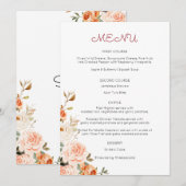 ブッシュ & ピーチ フラワル エントレ メニュー 招待状 (正面/裏面)
