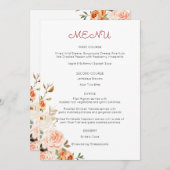 ブッシュ & ピーチ フラワーレストランメニュー 招待状 (正面/裏面)