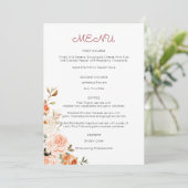 ブッシュ & ピーチ フラワーレストラン メニュー 招待状 (スタンド正面)