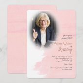 ブッシュ フォト 退職パーティー 招待状 (正面/裏面)