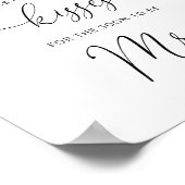 ブッシュ フラワーのキスの数 ブライダルシャワーのゲーム ポ ポスター (角)