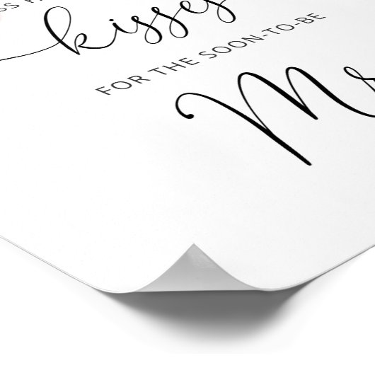 ブッシュ フラワーのキスの数 ブライダルシャワーのゲーム ポ ポスター (角)