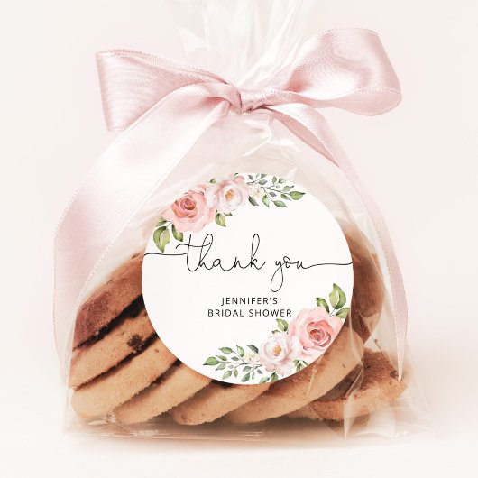 ブッシュ フラワーのブライダルシャワー ラウンドシール